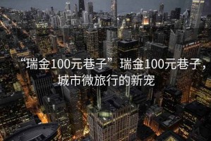“瑞金100元巷子”瑞金100元巷子，城市微旅行的新寵