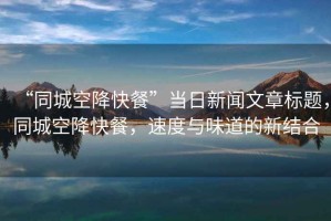 “同城空降快餐”當(dāng)日新聞文章標題，同城空降快餐，速度與味道的新結(jié)合