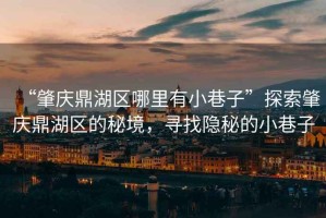 “肇慶鼎湖區(qū)哪里有小巷子”探索肇慶鼎湖區(qū)的秘境，尋找隱秘的小巷子