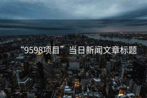 “9598項目”當(dāng)日新聞文章標(biāo)題