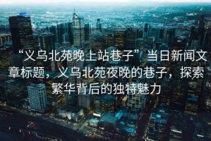 “義烏北苑晚上站巷子”當(dāng)日新聞文章標(biāo)題，義烏北苑夜晚的巷子，探索繁華背后的獨(dú)特魅力