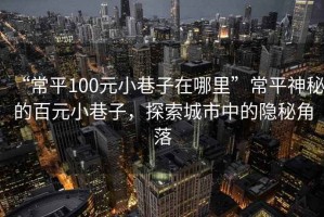 “常平100元小巷子在哪里”常平神秘的百元小巷子，探索城市中的隱秘角落