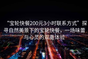 “寶輪快餐200元3小時聯(lián)系方式”探尋自然美景下的寶輪快餐，一場味蕾與心靈的雙重體驗