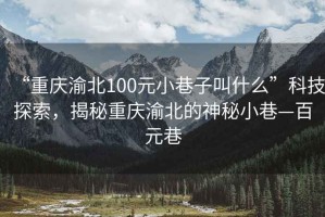 “重慶渝北100元小巷子叫什么”科技探索，揭秘重慶渝北的神秘小巷—百元巷