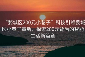 “婺城區(qū)200元小巷子”科技引領(lǐng)婺城區(qū)小巷子革新，探索200元背后的智能生活新篇章