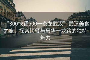 “300快餐500一條龍武漢”武漢美食之旅，探索快餐與豪華一龍路的獨特魅力