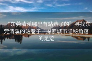 “東莞清溪哪里有站巷子的”尋找東莞清溪的站巷子—探索城市隱秘角落的足跡