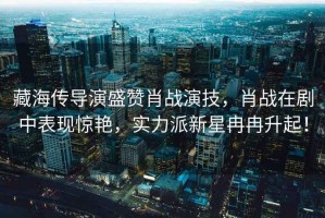 藏海傳導(dǎo)演盛贊肖戰(zhàn)演技，肖戰(zhàn)在劇中表現(xiàn)驚艷，實力派新星冉冉升起！