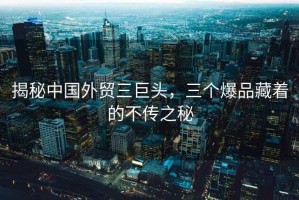 揭秘中國(guó)外貿(mào)三巨頭，三個(gè)爆品藏著的不傳之秘