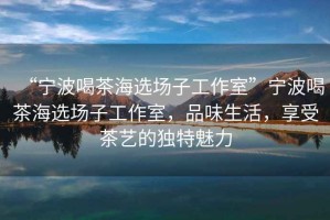 “寧波喝茶海選場子工作室”寧波喝茶海選場子工作室，品味生活，享受茶藝的獨特魅力