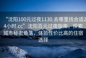 “沈陽100元過夜1130.去哪里找合適24小時.cc”沈陽百元過夜指南，探索城市秘密角落，體驗性價比高的住宿選擇