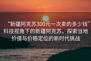 “新疆阿克蘇300元一次賣的多少錢”科技視角下的新疆阿克蘇，探索當地價值與價格定位的新時代挑戰(zhàn)