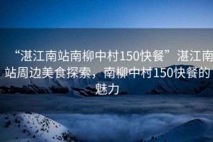 “湛江南站南柳中村150快餐”湛江南站周邊美食探索，南柳中村150快餐的魅力
