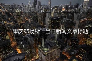 “肇慶95場所”當(dāng)日新聞文章標(biāo)題