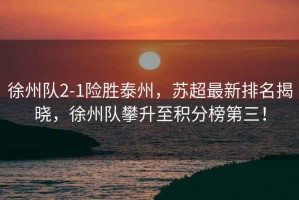 徐州隊(duì)2-1險(xiǎn)勝泰州，蘇超最新排名揭曉，徐州隊(duì)攀升至積分榜第三！