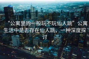 “公寓里的一般玩不玩仙人跳”公寓生活中是否存在仙人跳，一種深度探討