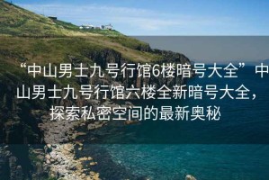 “中山男士九號行館6樓暗號大全”中山男士九號行館六樓全新暗號大全，探索私密空間的最新奧秘