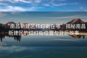 “南昌新建區(qū)紅燈街在哪”揭秘南昌新建區(qū)的紅燈街位置與背后故事