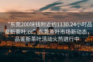 “東莞200塊錢附近約1130.24小時(shí)品鑒新茶葉.cc”東莞茶葉市場新動態(tài)，品鑒新茶葉活動火熱進(jìn)行中