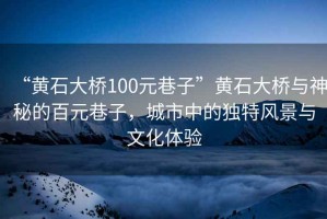 “黃石大橋100元巷子”黃石大橋與神秘的百元巷子，城市中的獨特風(fēng)景與文化體驗
