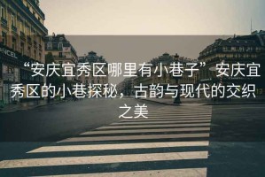 “安慶宜秀區(qū)哪里有小巷子”安慶宜秀區(qū)的小巷探秘，古韻與現(xiàn)代的交織之美