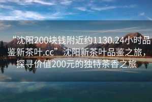 “沈陽(yáng)200塊錢(qián)附近約1130.24小時(shí)品鑒新茶葉.cc”沈陽(yáng)新茶葉品鑒之旅，探尋價(jià)值200元的獨(dú)特茶香之旅
