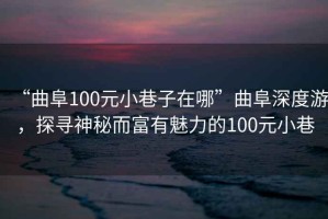 “曲阜100元小巷子在哪”曲阜深度游，探尋神秘而富有魅力的100元小巷