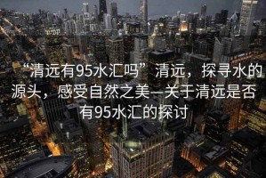 “清遠(yuǎn)有95水匯嗎”清遠(yuǎn)，探尋水的源頭，感受自然之美—關(guān)于清遠(yuǎn)是否有95水匯的探討