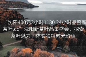 “沈陽400元3小時1130.24小時品鑒新茶葉.cc”沈陽新茶葉品鑒盛會，探索茶葉魅力，體驗獨特時光價值