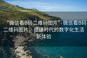 “微信看B碼二維碼圖片”微信看B碼二維碼圖片，便捷時(shí)代的數(shù)字化生活新體驗(yàn)