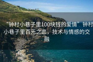 “鐘村小巷子里100塊錢的愛(ài)情”鐘村小巷子里百元之戀，技術(shù)與情感的交融