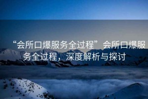 “會(huì)所口爆服務(wù)全過(guò)程”會(huì)所口爆服務(wù)全過(guò)程，深度解析與探討