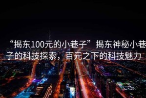 “揭東100元的小巷子”揭東神秘小巷子的科技探索，百元之下的科技魅力
