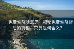“免費空降啥意思”揭秘免費空降背后的真相，究竟是何含義？