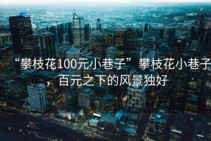 “攀枝花100元小巷子”攀枝花小巷子，百元之下的風(fēng)景獨好