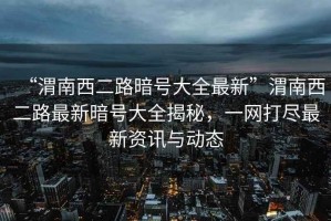 “渭南西二路暗號大全最新”渭南西二路最新暗號大全揭秘，一網(wǎng)打盡最新資訊與動(dòng)態(tài)