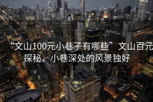 “文山100元小巷子有哪些”文山百元探秘，小巷深處的風(fēng)景獨(dú)好