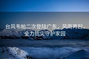 臺(tái)風(fēng)韋帕二次登陸廣東，風(fēng)雨再起，全力抗災(zāi)守護(hù)家園