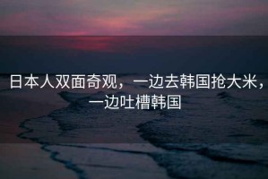日本人雙面奇觀，一邊去韓國搶大米，一邊吐槽韓國