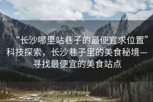 “長沙哪里站巷子的最便宜求位置”科技探索，長沙巷子里的美食秘境—尋找最便宜的美食站點(diǎn)