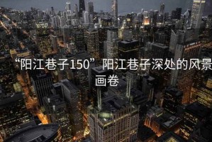 “陽江巷子150”陽江巷子深處的風景畫卷