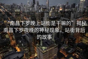 “南昌下羅晚上站街是干嘛的”揭秘南昌下羅夜晚的神秘現(xiàn)象，站街背后的故事