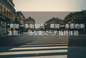 “黃陂一條街50元”黃陂一條街的新發(fā)現(xiàn)，一場僅需50元的獨特體驗