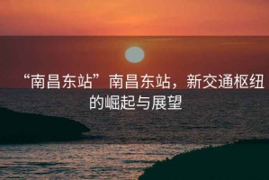 “南昌東站”南昌東站，新交通樞紐的崛起與展望
