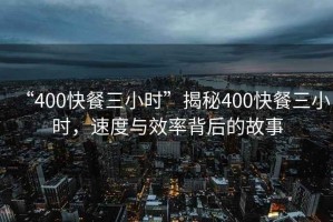 “400快餐三小時(shí)”揭秘400快餐三小時(shí)，速度與效率背后的故事