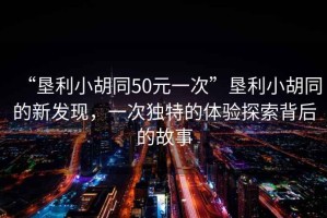 “墾利小胡同50元一次”墾利小胡同的新發(fā)現(xiàn)，一次獨(dú)特的體驗(yàn)探索背后的故事