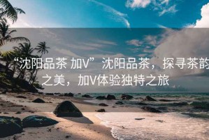 “沈陽品茶 加V”沈陽品茶，探尋茶韻之美，加V體驗獨(dú)特之旅