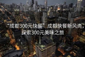 “成都300元快餐”成都快餐新風尚，探索300元美味之旅
