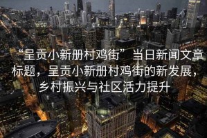“呈貢小新冊(cè)村雞街”當(dāng)日新聞文章標(biāo)題，呈貢小新冊(cè)村雞街的新發(fā)展，鄉(xiāng)村振興與社區(qū)活力提升