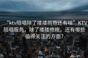 “ktv陪唱除了摟摟抱抱還有啥”KTV陪唱服務(wù)，除了摟摟抱抱，還有哪些值得關(guān)注的方面？